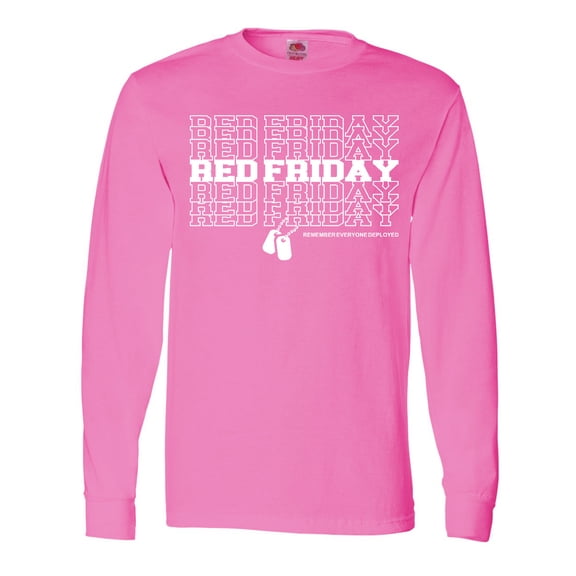 Inktastic Athletic Red Friday Dog Tags Long Sleeve T-Shirt