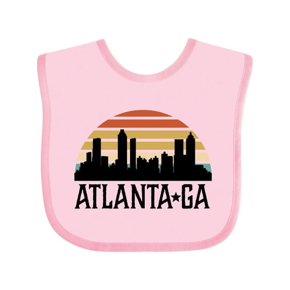 Inktastic Atlanta Georgia Skyline Vintage Boys or Girls Baby Bib