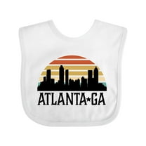 Inktastic Atlanta Georgia Skyline Vintage Boys or Girls Baby Bib