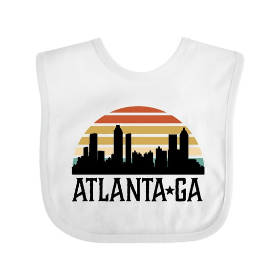 Inktastic Atlanta Georgia Skyline Vintage Boys or Girls Baby Bib