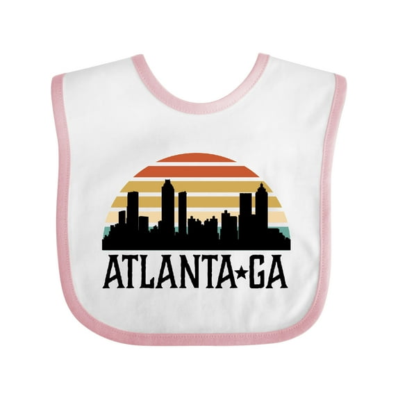Inktastic Atlanta Georgia Skyline Vintage Boys or Girls Baby Bib