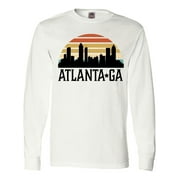 Inktastic Atlanta Georgia Skyline Vintage Long Sleeve T-Shirt