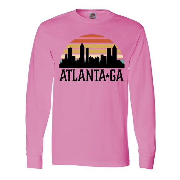 Inktastic Atlanta Georgia Skyline Vintage Long Sleeve T-Shirt