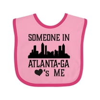 Inktastic Atlanta Georgia Someone Loves Me Skyline Boys or Girls Baby Bib