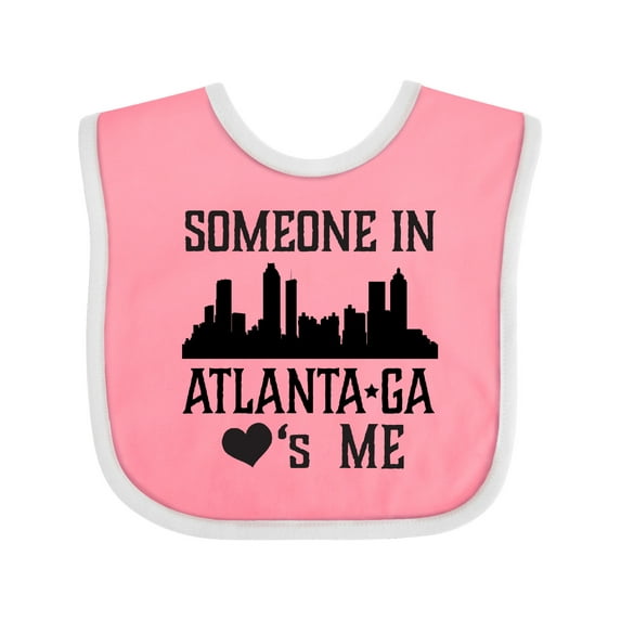 Inktastic Atlanta Georgia Someone Loves Me Skyline Boys or Girls Baby Bib