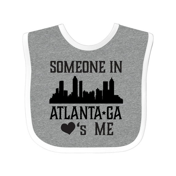 Inktastic Atlanta Georgia Someone Loves Me Skyline Boys or Girls Baby Bib