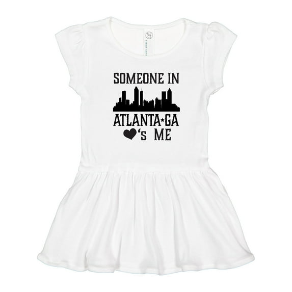 Inktastic Atlanta Georgia Someone Loves Me Skyline Girls Toddler Dress