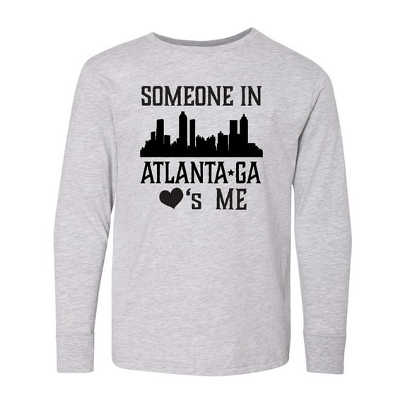 Inktastic Atlanta Georgia Someone Loves Me Skyline Long Sleeve Youth T-Shirt
