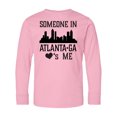 thumbnail image 1 of Inktastic Atlanta Georgia Someone Loves Me Skyline Long Sleeve Youth T-Shirt, 1 of 5