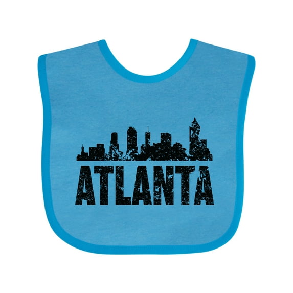 Inktastic Atlanta Skyline Grunge Boys or Girls Baby Bib