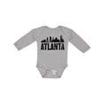 thumbnail image 1 of Inktastic Atlanta Skyline Grunge Boys or Girls Long Sleeve Baby Bodysuit, 1 of 5