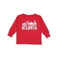 thumbnail image 1 of Inktastic Atlanta Skyline Grunge Boys or Girls Long Sleeve Toddler T-Shirt, 1 of 5