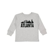 Inktastic Atlanta Skyline Grunge Boys or Girls Long Sleeve Toddler T-Shirt