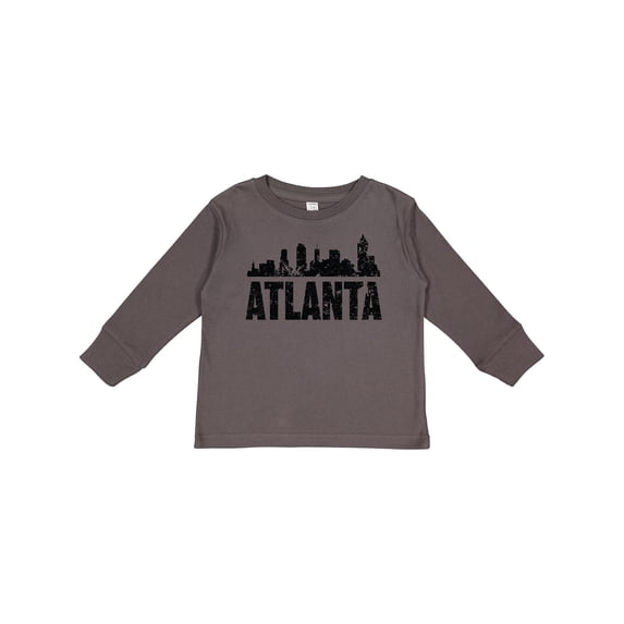 Inktastic Atlanta Skyline Grunge Boys or Girls Long Sleeve Toddler T-Shirt