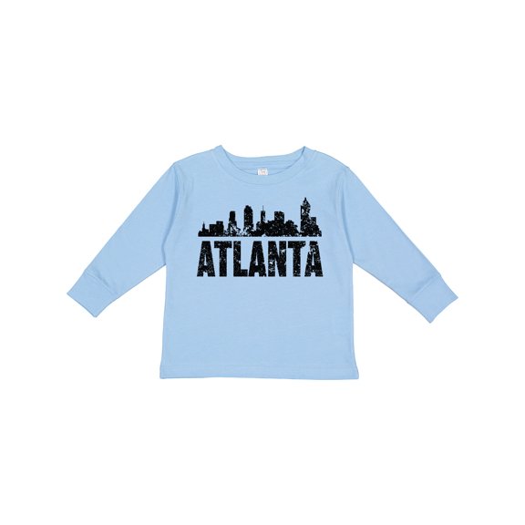 Inktastic Atlanta Skyline Grunge Boys or Girls Long Sleeve Toddler T-Shirt