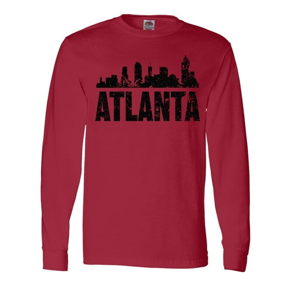 Inktastic Atlanta Skyline Grunge Long Sleeve T-Shirt