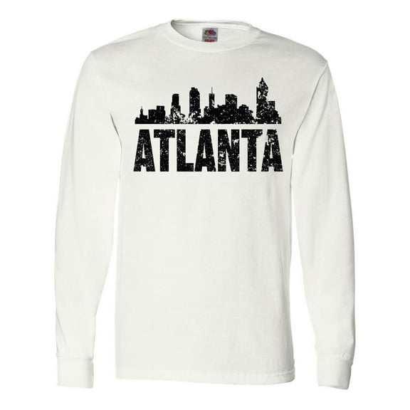 Inktastic Atlanta Skyline Grunge Long Sleeve T-Shirt