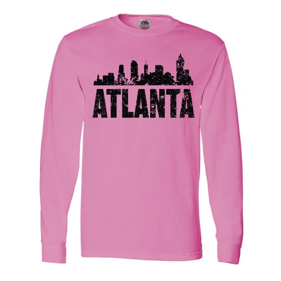 Inktastic Atlanta Skyline Grunge Long Sleeve T-Shirt