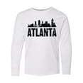 thumbnail image 1 of Inktastic Atlanta Skyline Grunge Long Sleeve Youth T-Shirt, 1 of 5