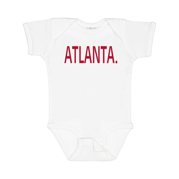 Inktastic Atlanta in Red Text Boys or Girls Baby Bodysuit