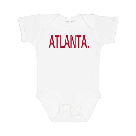Inktastic Atlanta in Red Text Boys or Girls Baby Bodysuit