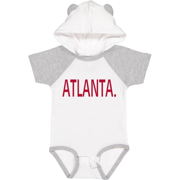 Inktastic Atlanta in Red Text Boys or Girls Baby Bodysuit