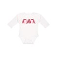 thumbnail image 1 of Inktastic Atlanta in Red Text Boys or Girls Long Sleeve Baby Bodysuit, 1 of 5