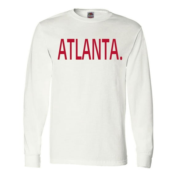 Inktastic Atlanta in Red Text Long Sleeve T-Shirt