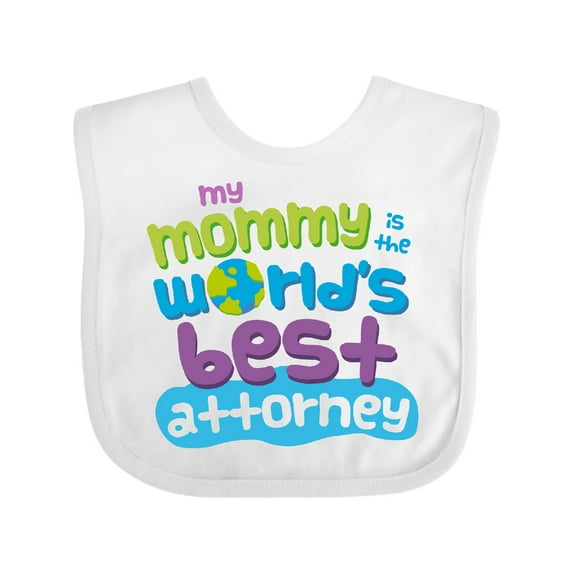 Inktastic Attorney Mom Quote Gift Boys or Girls Baby Bib