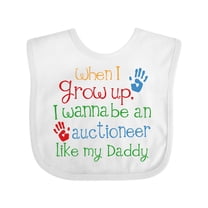 Inktastic Auctioneer Like Daddy Boys or Girls Baby Bib