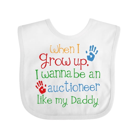 Inktastic Auctioneer Like Daddy Boys or Girls Baby Bib