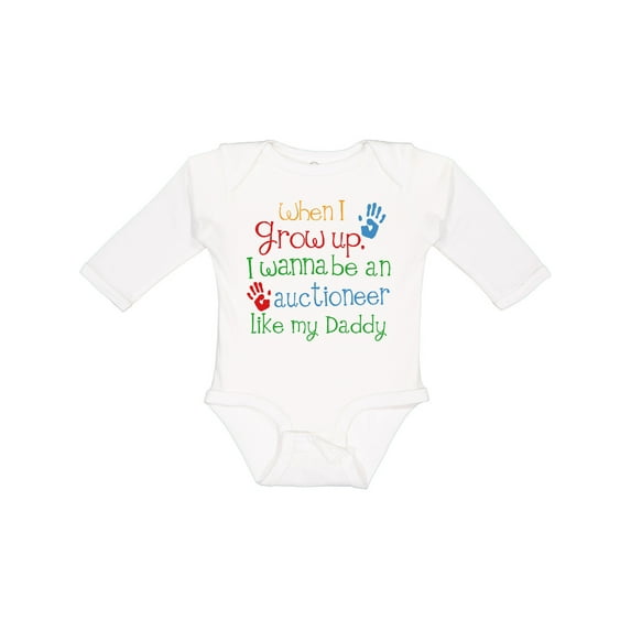 Inktastic Auctioneer like Daddy Boys or Girls Long Sleeve Baby Bodysuit
