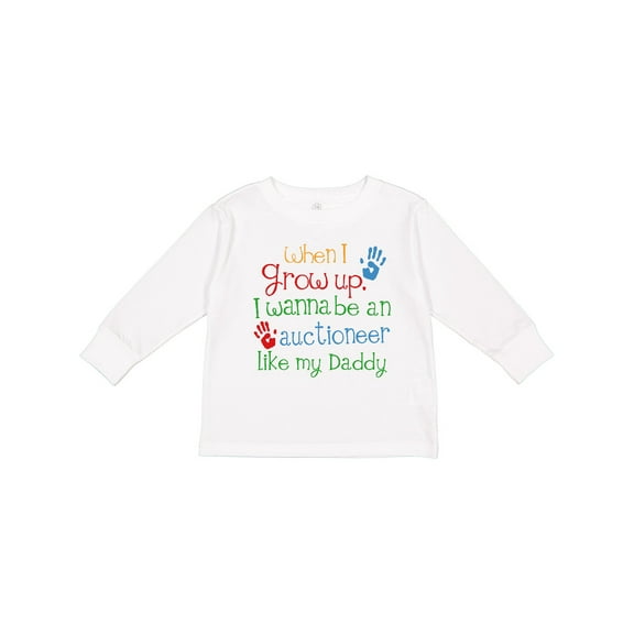 Inktastic Auctioneer like Daddy Boys or Girls Long Sleeve Toddler T-Shirt