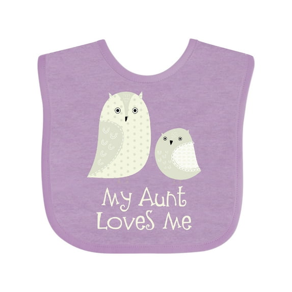 Inktastic Aunt Loves Me Owls Boys or Girls Baby Bib
