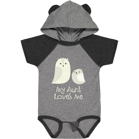 Inktastic Aunt Loves Me Owls Boys or Girls Baby Bodysuit