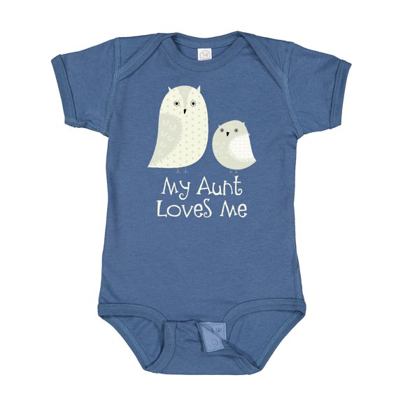 Inktastic Aunt Loves Me Owls Boys or Girls Baby Bodysuit