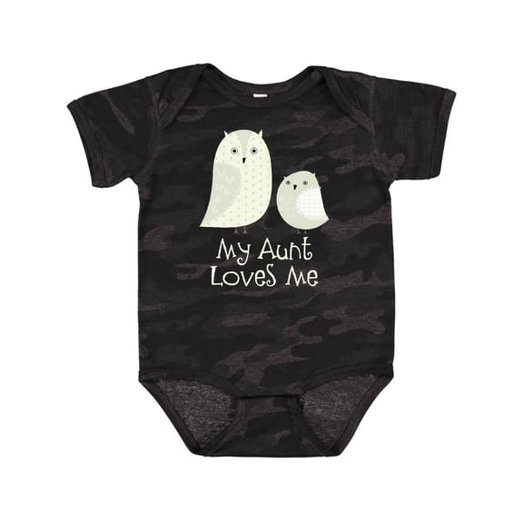 Inktastic Aunt Loves Me Owls Boys or Girls Baby Bodysuit