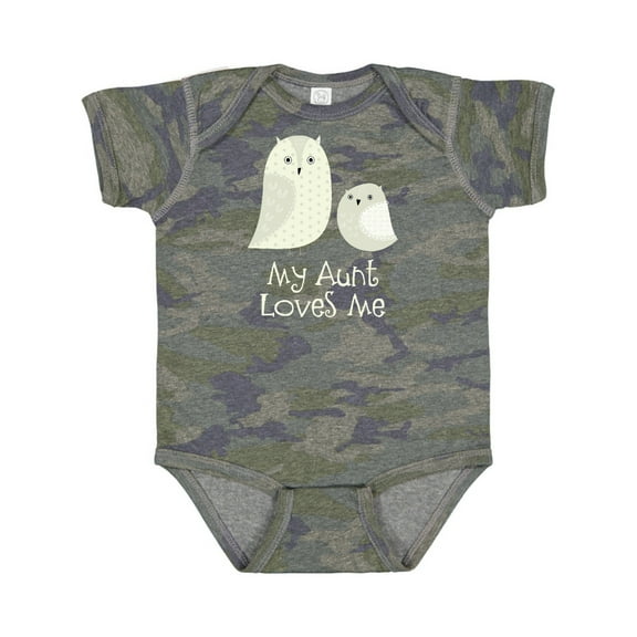Inktastic Aunt Loves Me Owls Boys or Girls Baby Bodysuit