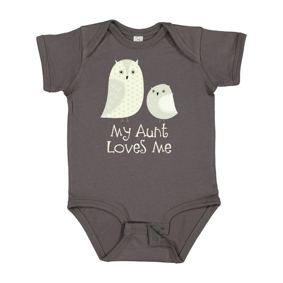 Inktastic Aunt Loves Me Owls Boys or Girls Baby Bodysuit