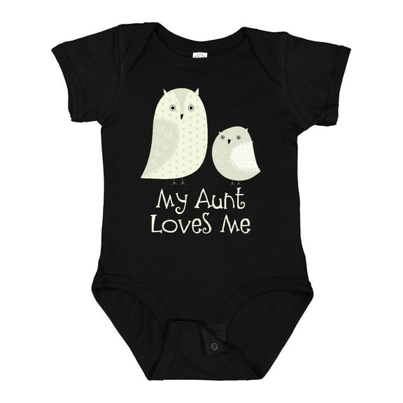 Inktastic Aunt Loves Me Owls Boys or Girls Baby Bodysuit