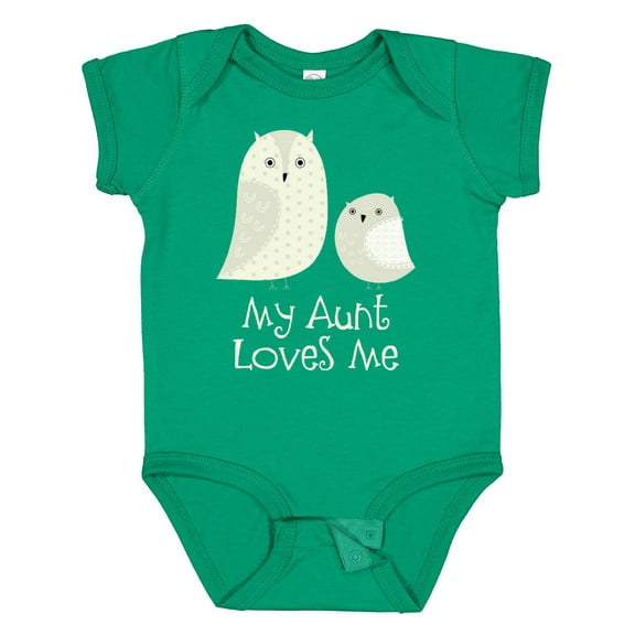 Inktastic Aunt Loves Me Owls Boys or Girls Baby Bodysuit