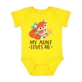 thumbnail image 1 of Inktastic Aunt Loves Me Woodland Fox Boys or Girls Baby Bodysuit, 1 of 5