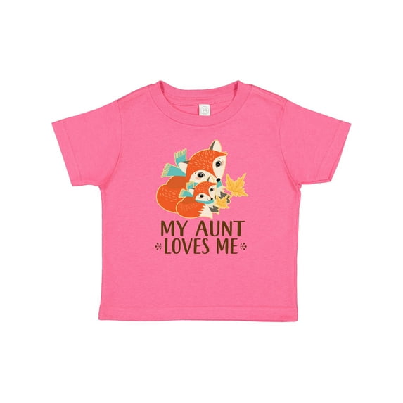 Inktastic Aunt Loves Me Woodland Fox Boys or Girls Baby T-Shirt