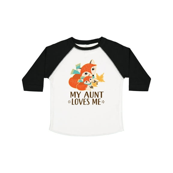 Inktastic Aunt Loves Me Woodland Fox Boys or Girls Toddler T-Shirt