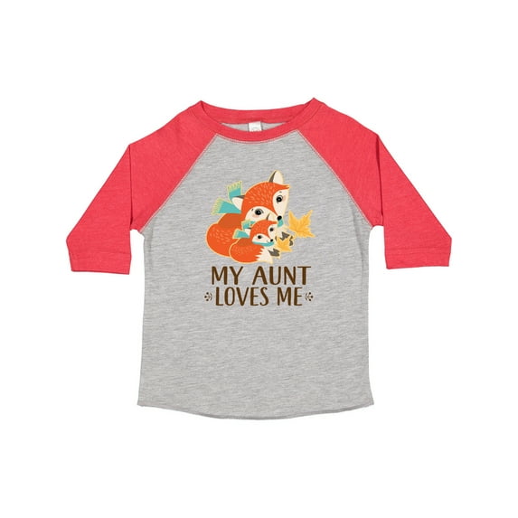 Inktastic Aunt Loves Me Woodland Fox Boys or Girls Toddler T-Shirt