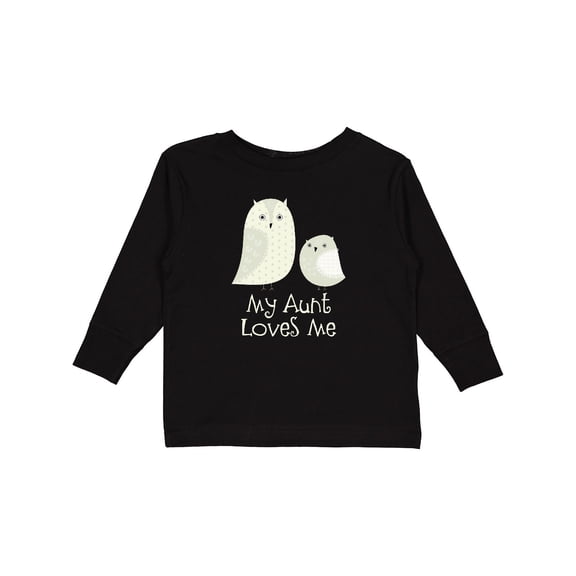 Inktastic Aunt Loves Me owls Boys or Girls Long Sleeve Toddler T-Shirt
