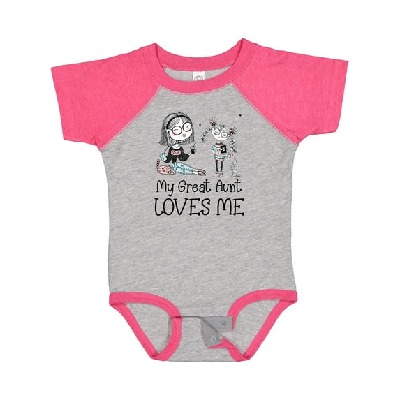 Inktastic Aunt and Niece - My Great Aunt Loves Me Boys or Girls Baby Bodysuit