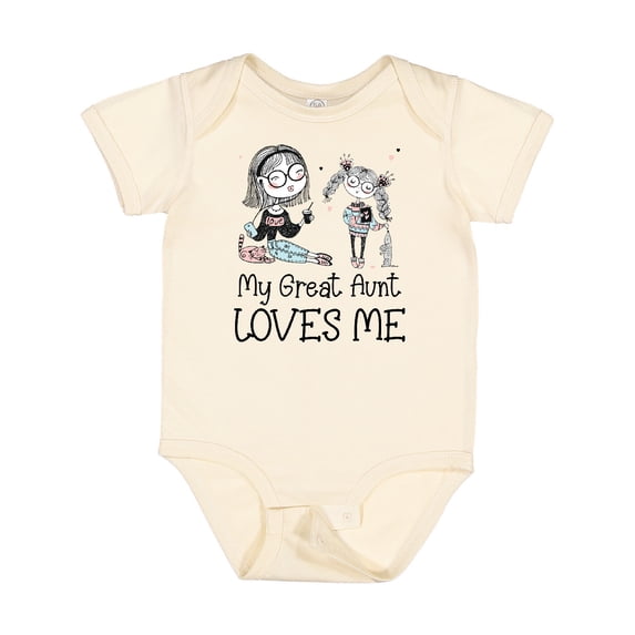 Inktastic Aunt and Niece - My Great Aunt Loves Me Boys or Girls Baby Bodysuit