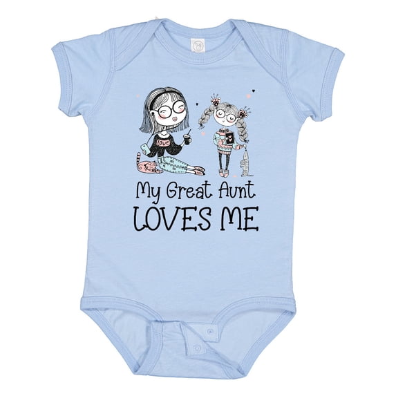 Inktastic Aunt and Niece - My Great Aunt Loves Me Boys or Girls Baby Bodysuit