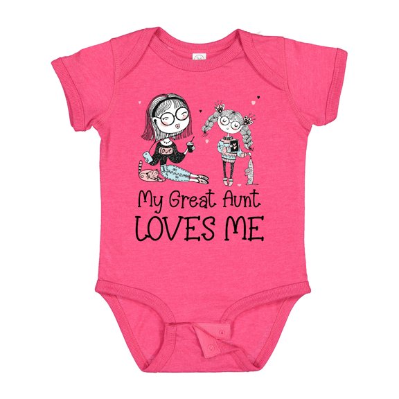 Inktastic Aunt and Niece - My Great Aunt Loves Me Boys or Girls Baby Bodysuit